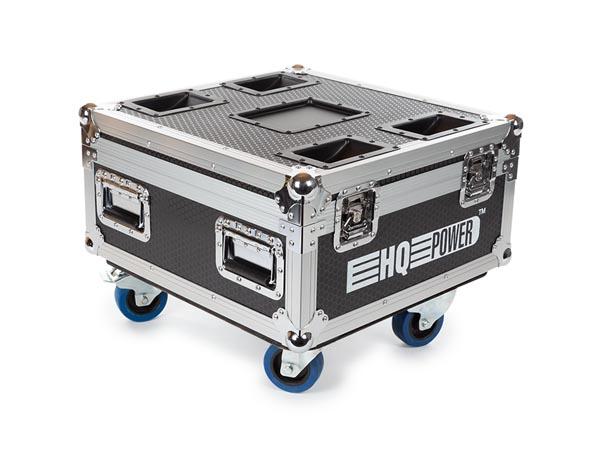 FLIGHTCASE MET 6 x HQLP10030 LED-VLOERSPOT MET ACCU - HQ-Power