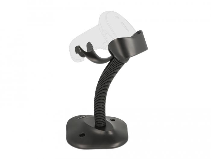 Delock Barcode Scanner Standaard met Houder flexibel zwart - Delock