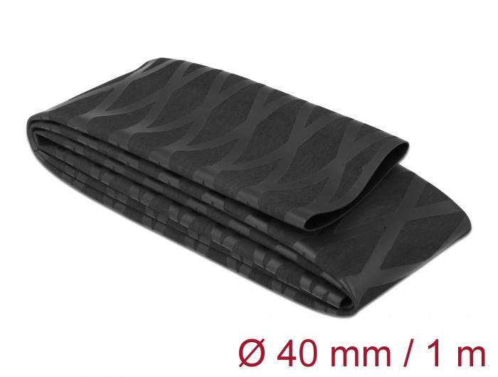 Delock krimpkous X-patroon antislip 1 m x 40 mm zwart