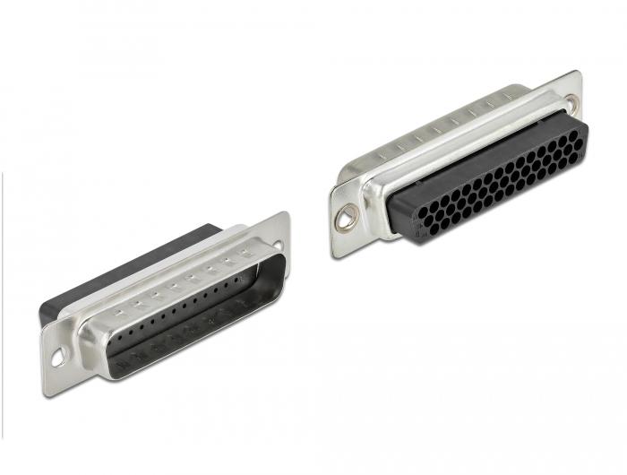 Delock D-Sub HD 44-polige krimpstekker naar 2 x RJ45-aansluiting met behuizing - Delock