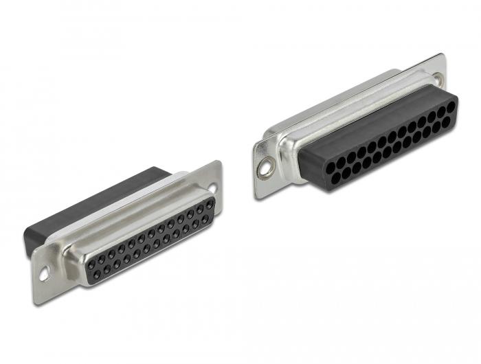 Delock D-Sub 25-polige crimpconnector naar 2 x RJ45-connector met behuizing - Delock