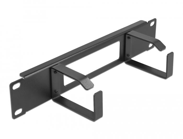 Delock 10″ Patchpanel pour gestion des câbles avec ouverture et 2 supports 1U - Delock
