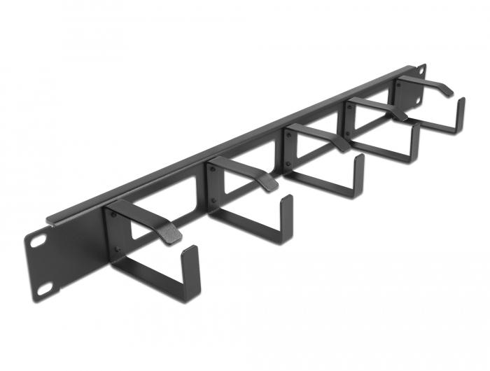 Delock 19″ Kabelmanagement-Patchpaneel met 4 openingen en 5 beugels 1 - Delock