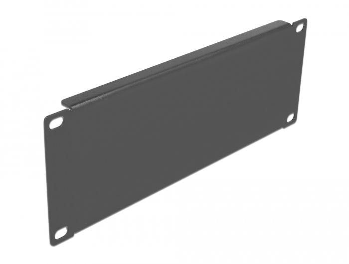 Delock 10″ cache aveugle pour armoire réseau 2 HE noir - Delock