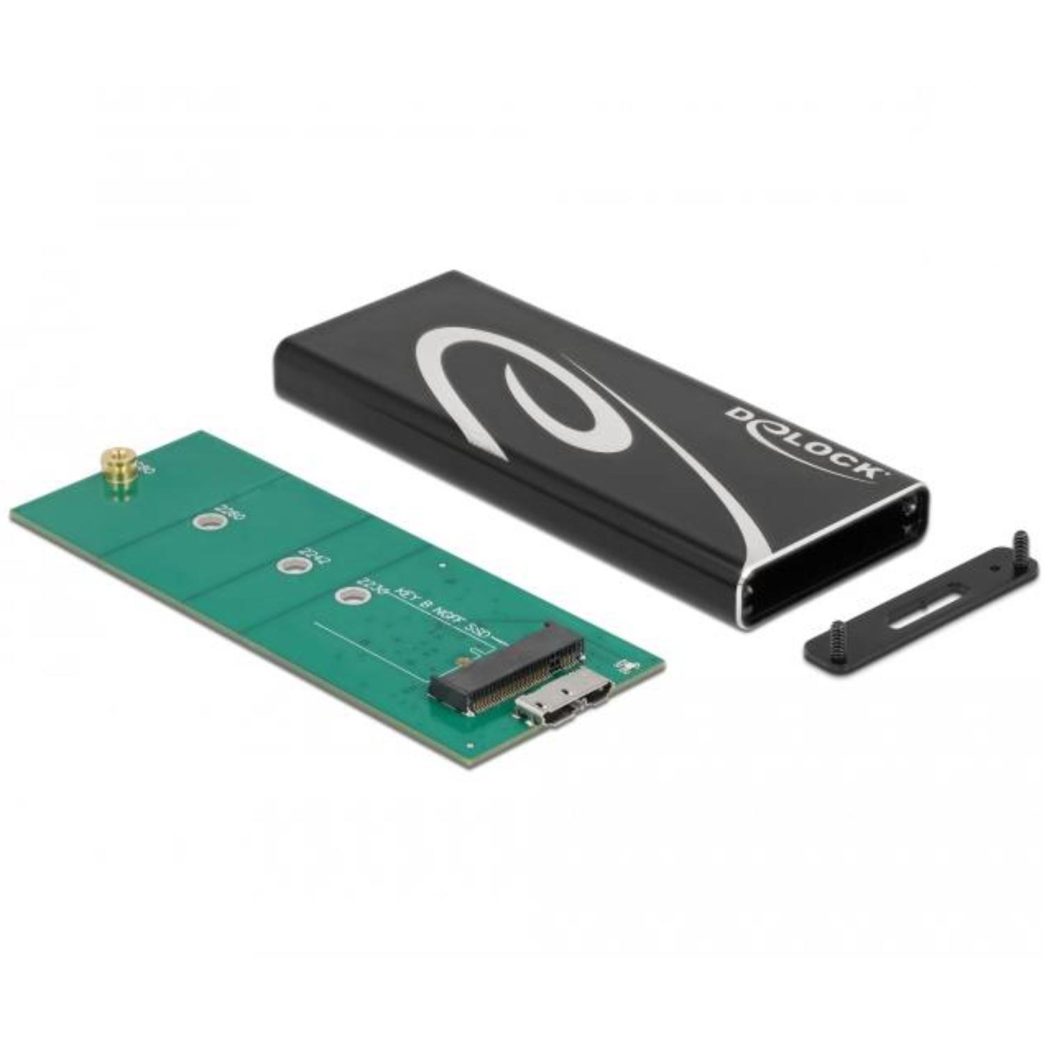 Delock boîtier externe SuperSpeed USB pour M.2 SATA SSD Key B - Delock