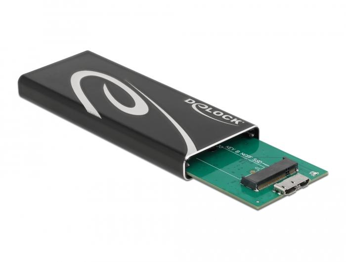 Delock externe behuizing SuperSpeed USB voor M.2 SATA SSD Key B - Delock
