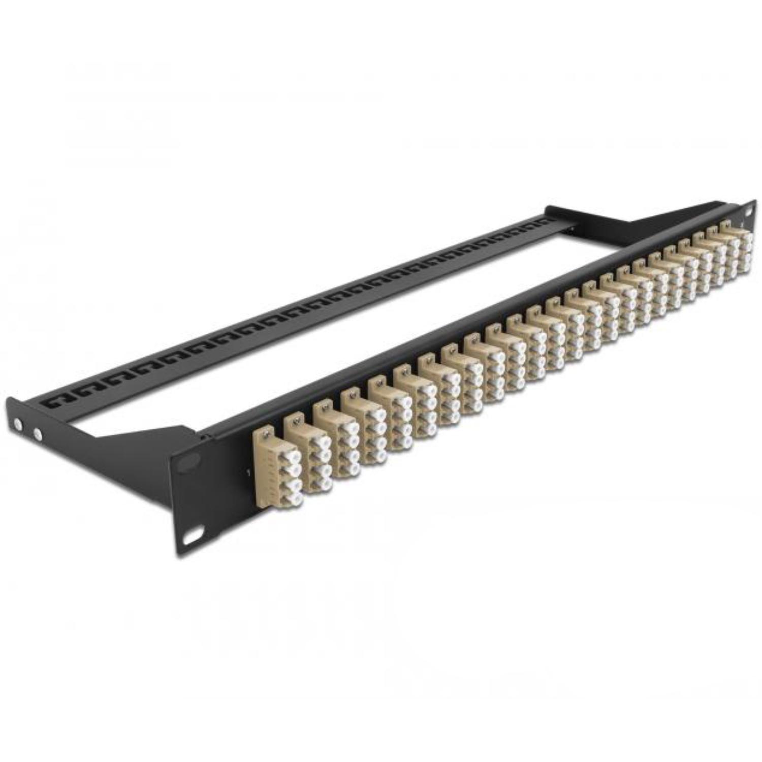 Delock 19″ Patchpaneel, 24x LC Quad, beige - Delock