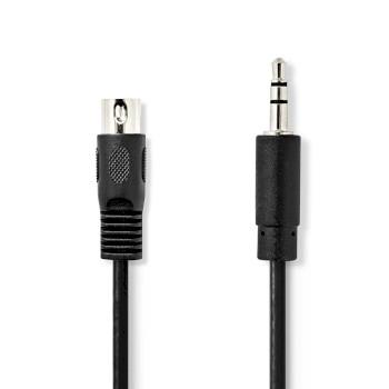 DIN-Audiokabel DIN 5-Pins Male 3,5 mm Male Vernikkeld 1.00 m - Nedis