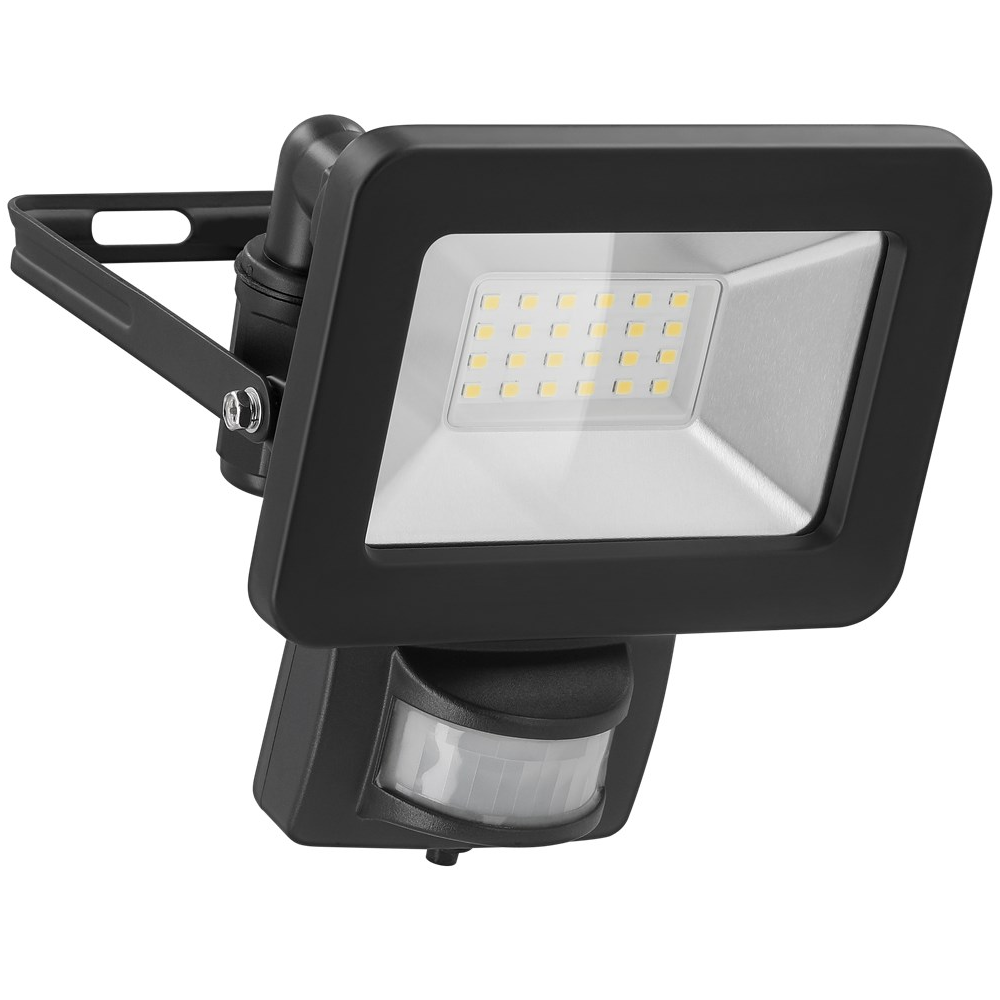 LED outdoor floodlight, 20 W, with motion sensor with 1700 lm, neutral - Goobay