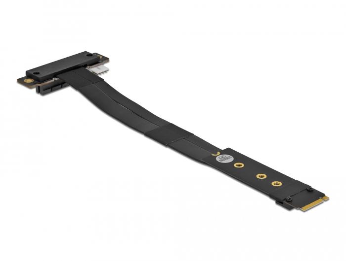 Delock M.2 Key M vers PCIe x4 NVMe Adaptateur coudé avec câble de 20 cm - Delock