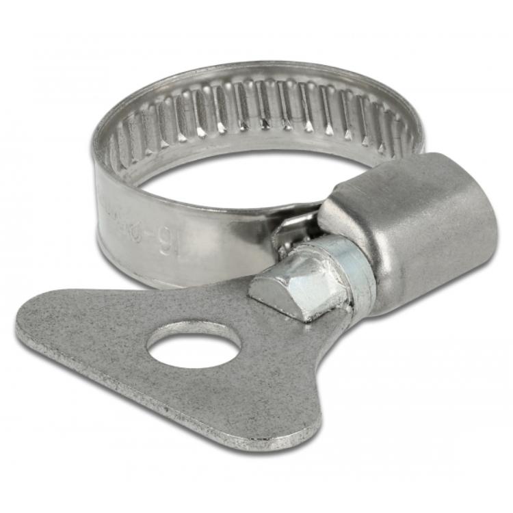 Delock slangenklem met vleugelmoer 16 - 25 mm 10 stuks Metaal - Delock