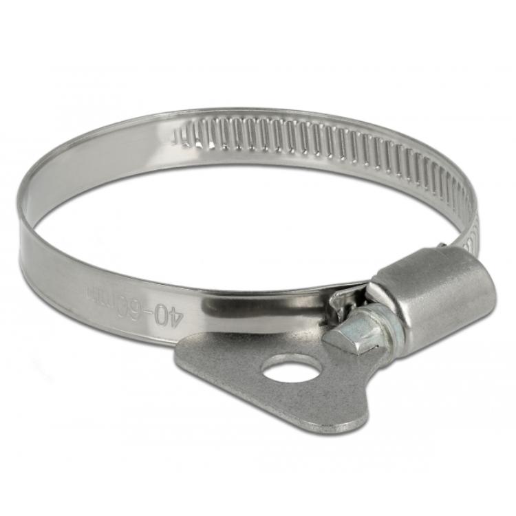 Delock slangenklem met vlindermoer 40 - 60 mm 10 stuks Metaal - Delock