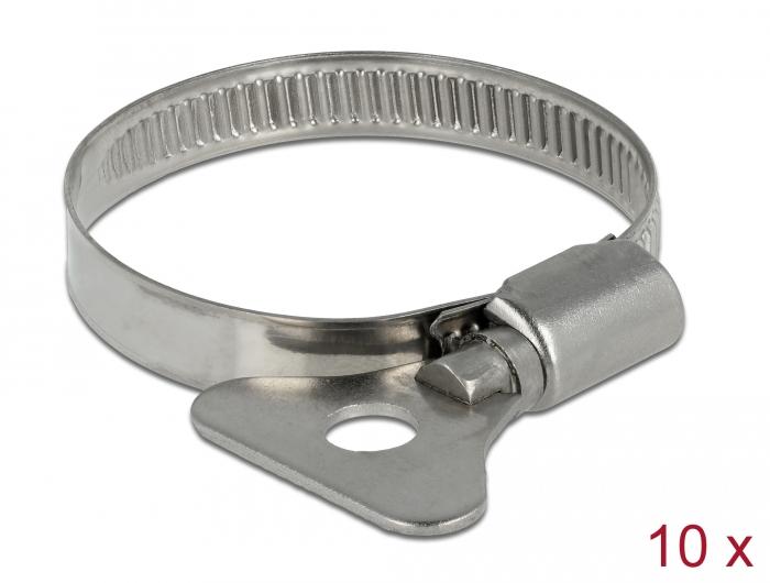 Delock Colliers de serrage avec écrou papillon 32 - 50 mm 10 pièces Métal - Delock