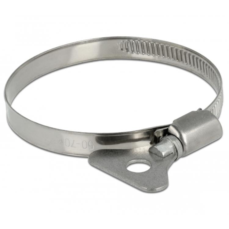Delock slangklem met vleugelmoer 50 - 70 mm 10 stuks Metaal - Delock