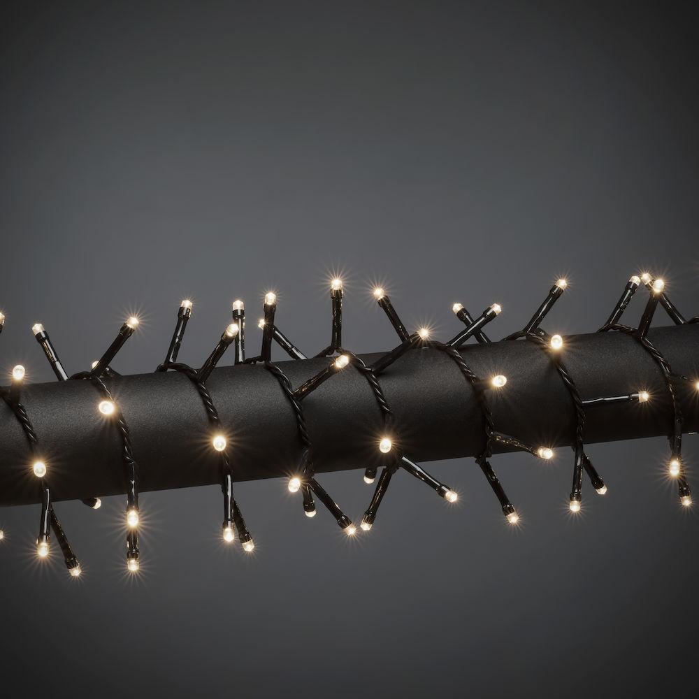 Cluster lighting - guirlandes de Noël à leds pour l'intérieur - 200 lumières - 4,3 mètres - blanc chaud