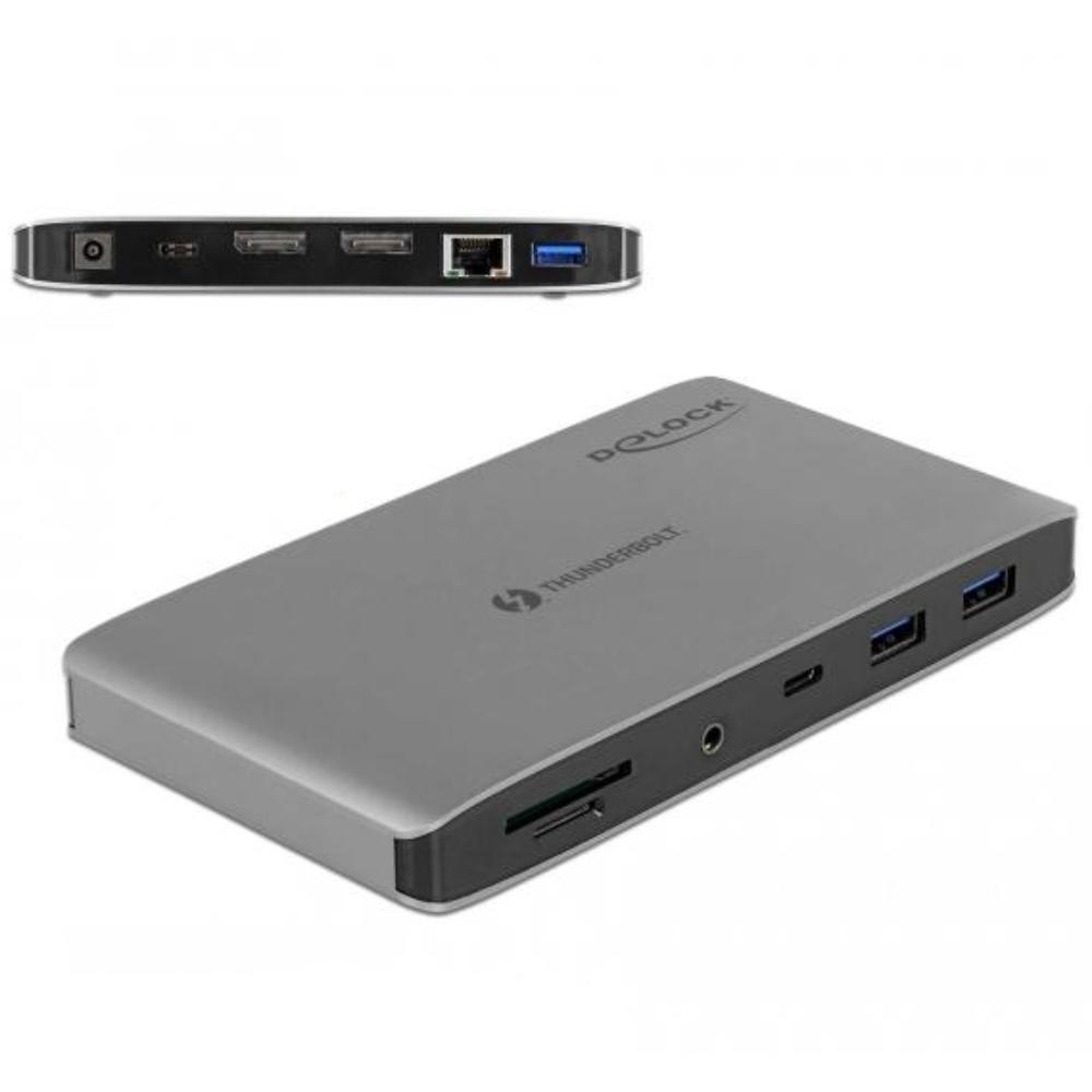Delock Thunderbolt™ 3 Docking Station 8K - Double DisplayPort / USB / LAN / - Delock