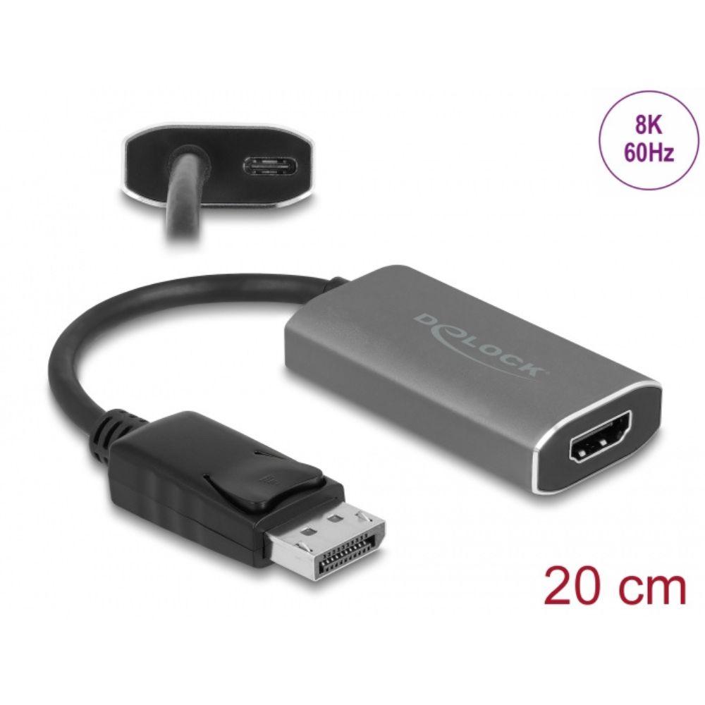 Delock Aktiver Adaptateur DisplayPort 1.4 vers HDMI 8K avec fonction HDR - Delock