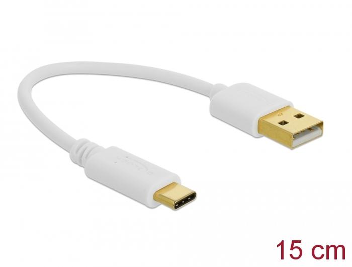 Delock USB Ladekabel Typ-A zu USB Type-C™ 15 cm - Delock