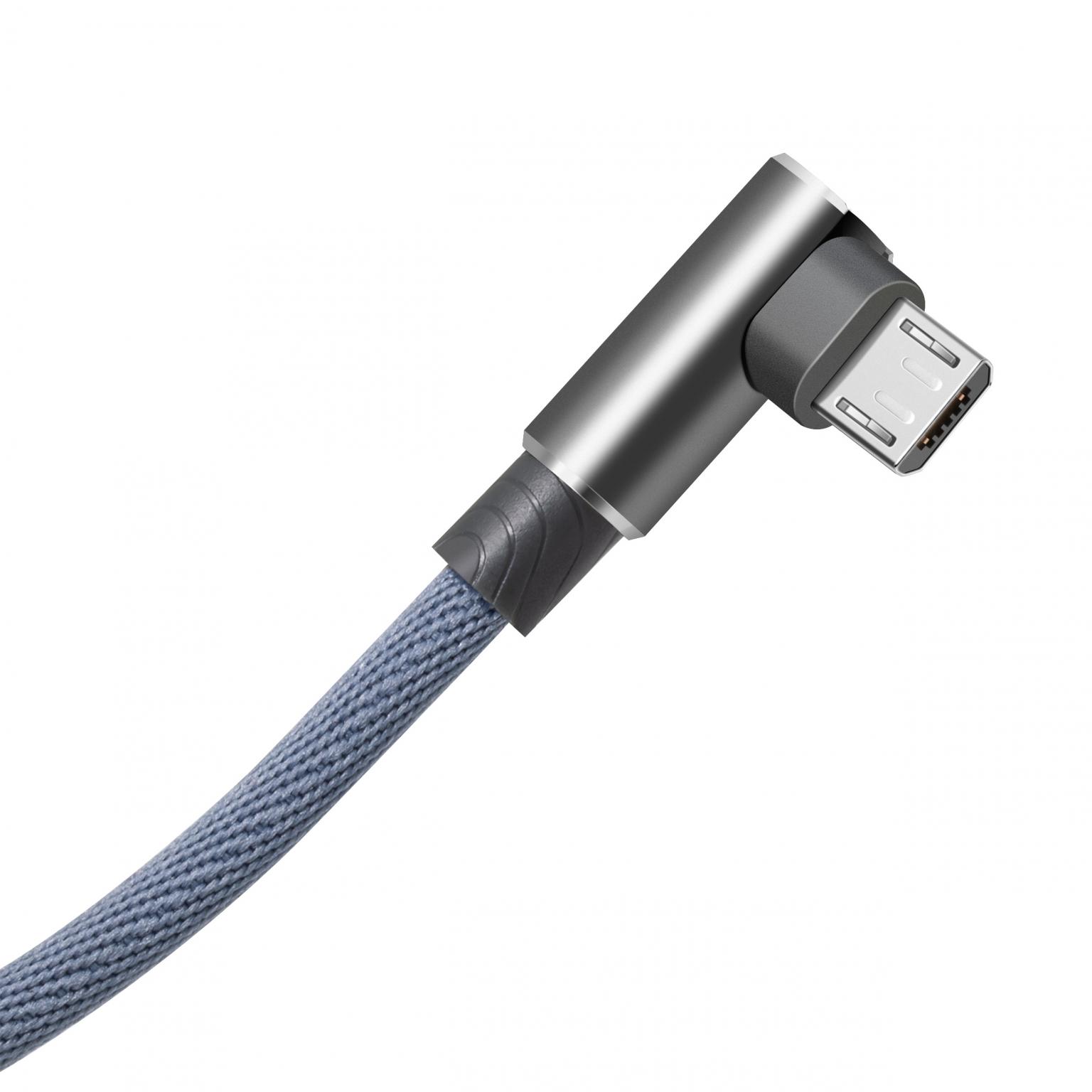 USB A naar USB Micro - 2 meter - Grijs - Allteq