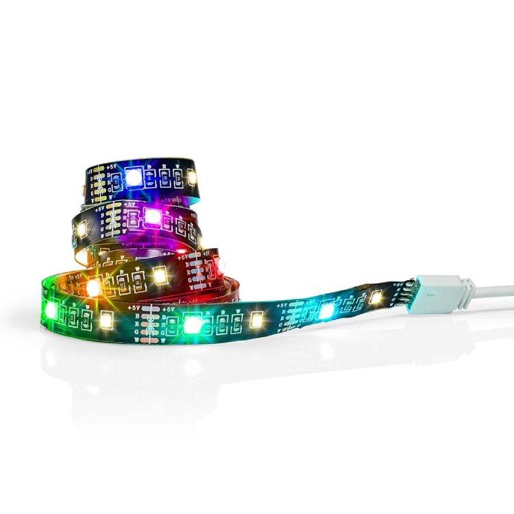 Led strip - Led kleur: RGB(W) Type: SMD5050 Spanning: 12V Lengte: 2m Aantal  LEDs: 150 Dimbaar: Ja
