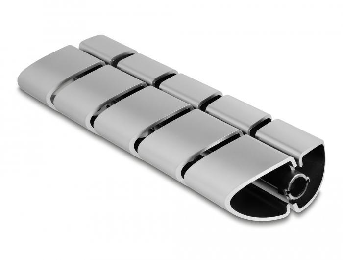 Delock Élément de fixation pour goulotte de câbles 75 x 45 mm 5 pièces argent - Delock
