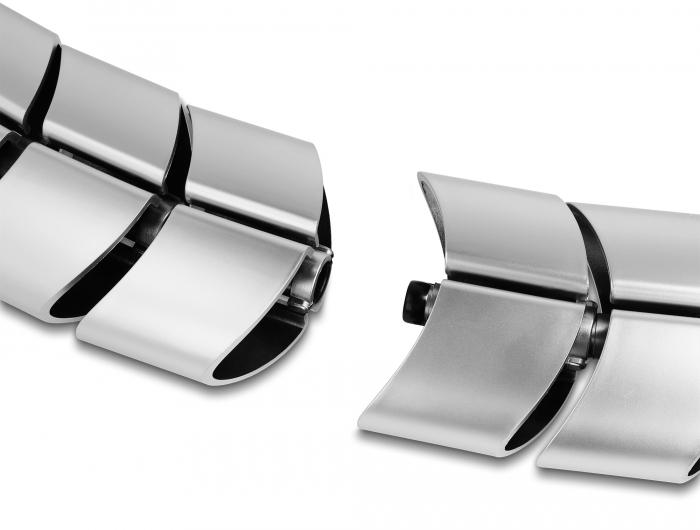 Delock Élément de fixation pour goulotte de câbles 75 x 45 mm 5 pièces argent - Delock