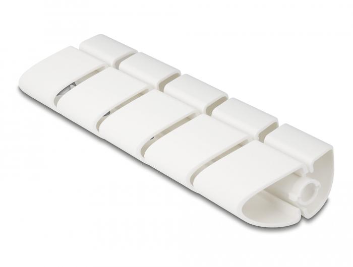 Delock Élément de fixation pour goulotte de câbles 75 x 45 mm 5 pièces blanc - Delock