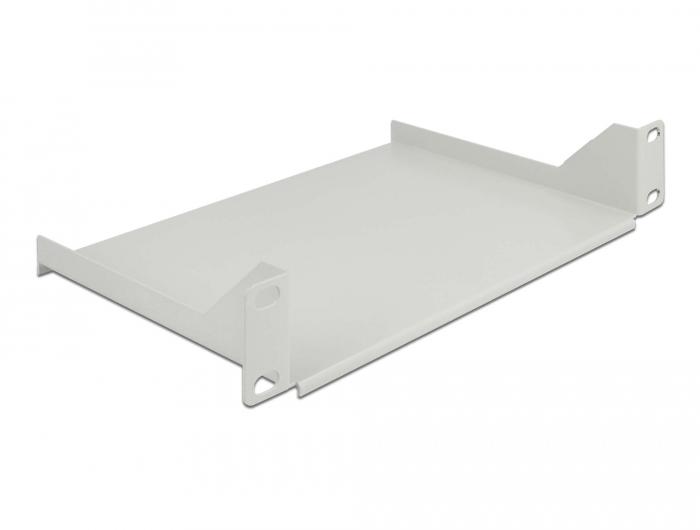 Delock 10″ plank voor netwerk-rack 1 HE grijs - Delock