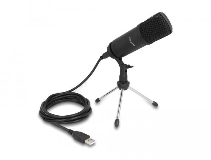 Delock Professionele USB-condensatormicrofoon 24 Bit / 192 kHz voor PC en - Delock