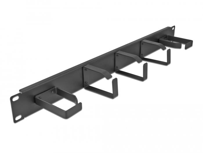 Delock 19″ Patchpaneel voor kabelmanagement met 5 metalen beugels (2 x horizontaal - Delock