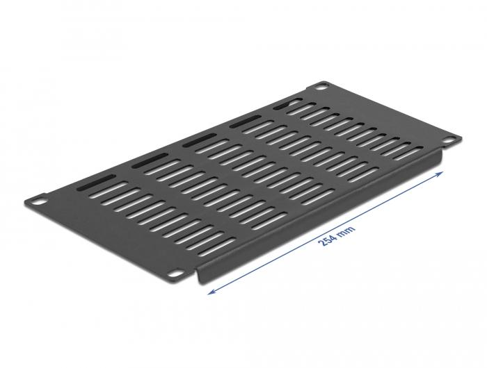 Delock 10″ netwerkbehuizingspaneel met ventilatiesleuven horizontaal 3 HE - Delock