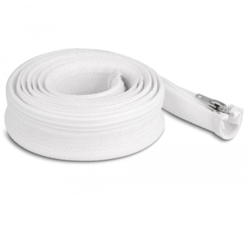 Delock gaine tressée à fermeture, 2 m, 30 mm, blanche. - Delock