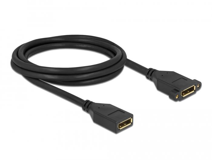 Delock DisplayPort 1.2 Kabel vrouwelijk op vrouwelijk voor installatie 4K 60 Hz 2 m - Delock