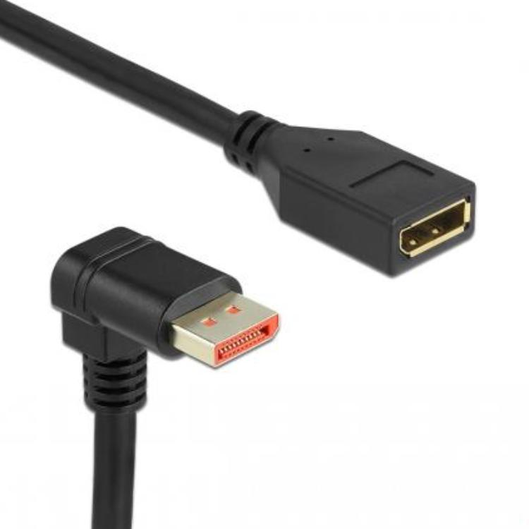 Delock DisplayPort verlengkabel stekker 90 schuin naar beneden op Buc - Delock