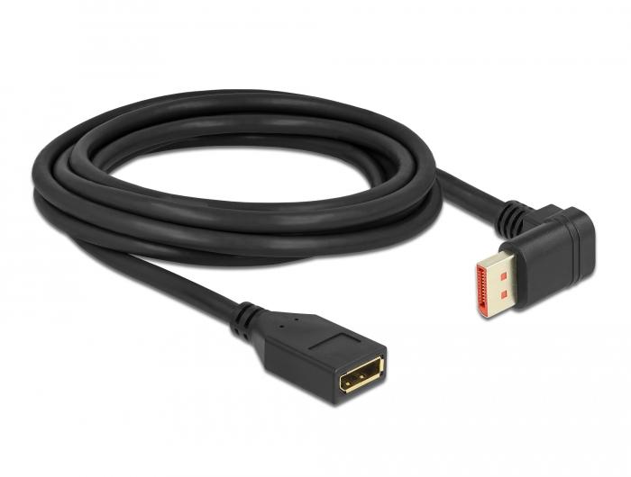 Delock DisplayPort verlengkabel stekker 90 schuin naar beneden op Buc - Delock