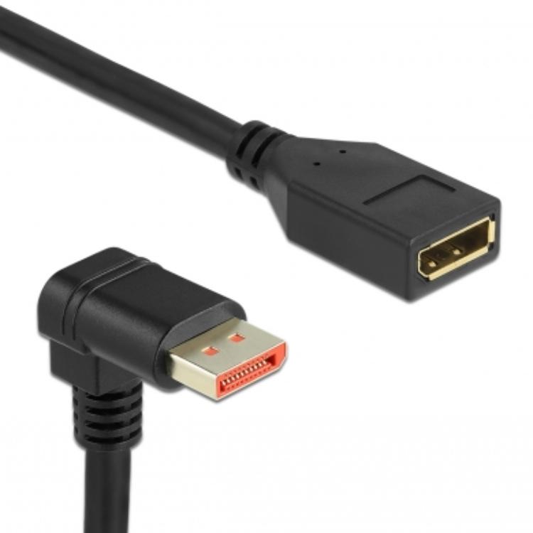 Delock DisplayPort verlengkabel stekker 90 naar beneden gebogen naar Buc - Delock