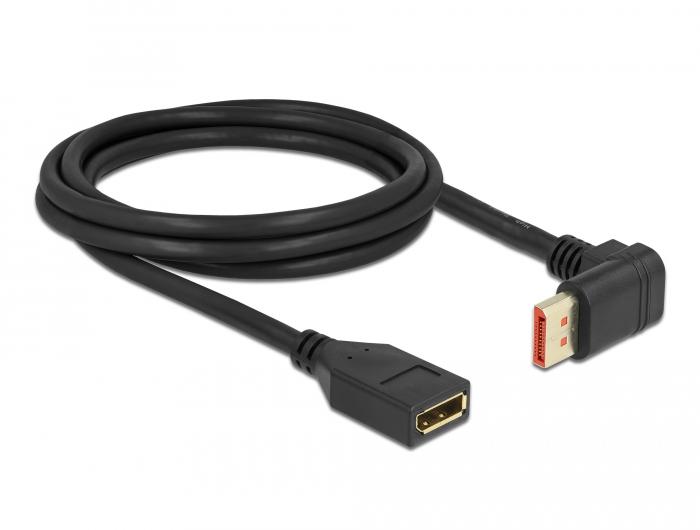 Delock DisplayPort verlengkabel stekker 90 bovenaan gehoekte naar connector - Delock