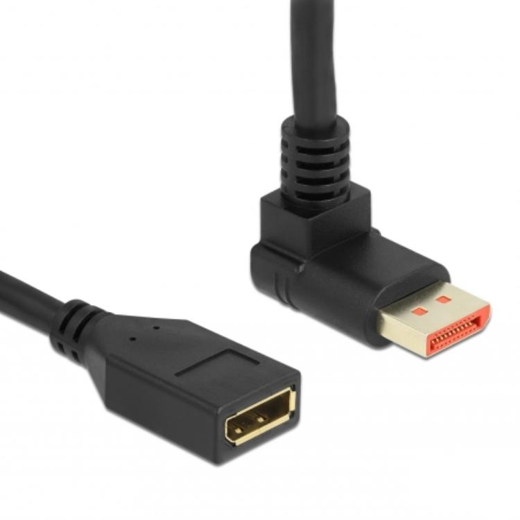 Delock DisplayPort câble extension fiche 90 coudée vers le haut pour le branchement - Delock