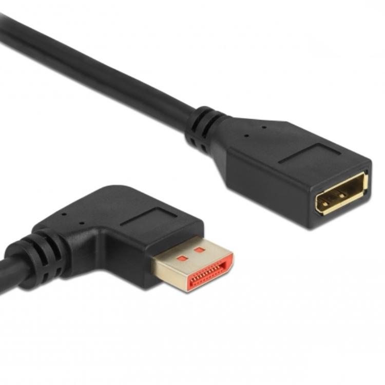 Delock DisplayPort verlengkabel, Stekker 90 rechtwinklig op connector - Delock