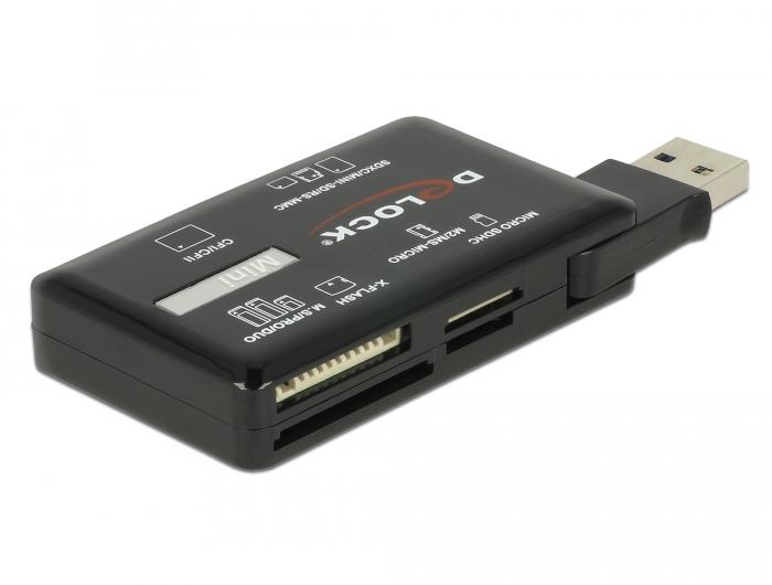Lecteur de cartes Delock SuperSpeed USB pour CF / SD / Micro SD / MS / M2 / xD - Delock