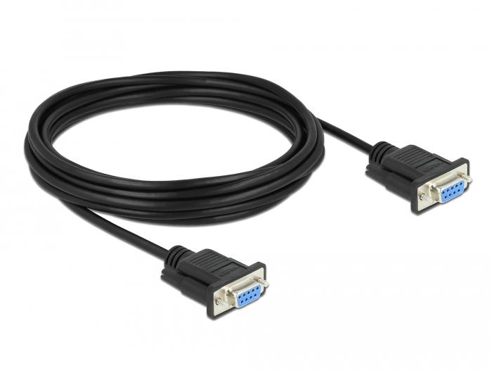 Delock seriële Kabel RS-232 D-Sub 9 Stekker naar Stekker Nullmodem met smalle - Delock