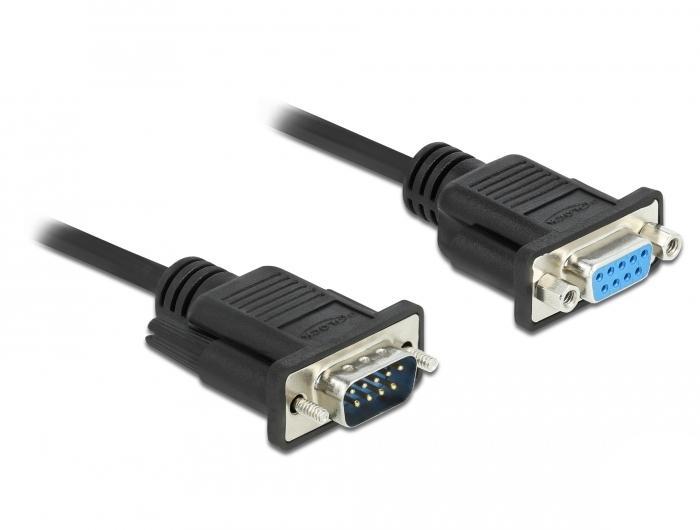 Delock seriële Kabel RS-232 D-Sub 9 Stekker naar Stekker Nullmodem met smalle - Delock