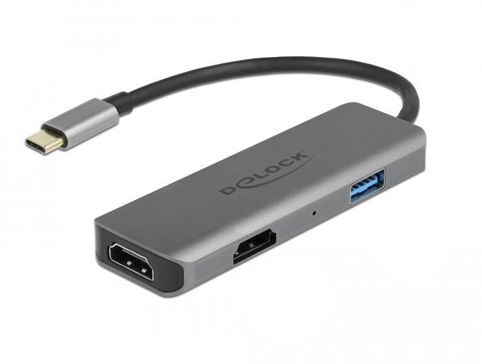 Delock USB Type-C™ vers adaptateur Dual HDMI avec 4K 60 Hz et port USB - Delock