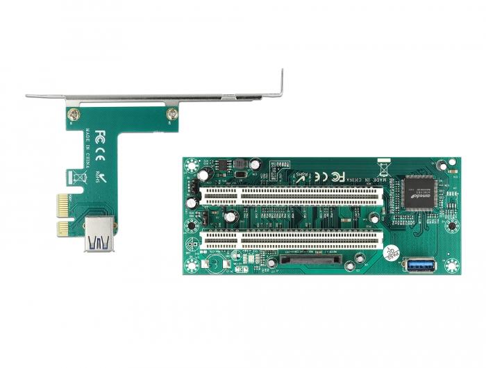 Delock PCI Express x1 naar 2x PCI 32Bit 60cm - Delock