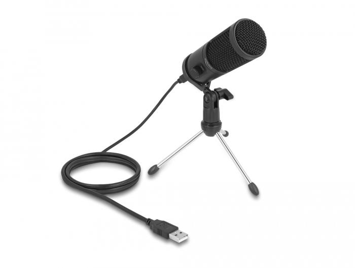 USB Condenser Microfoon met Standaard 24 Bit / 192 kHz voor PC en Laptop - Delock