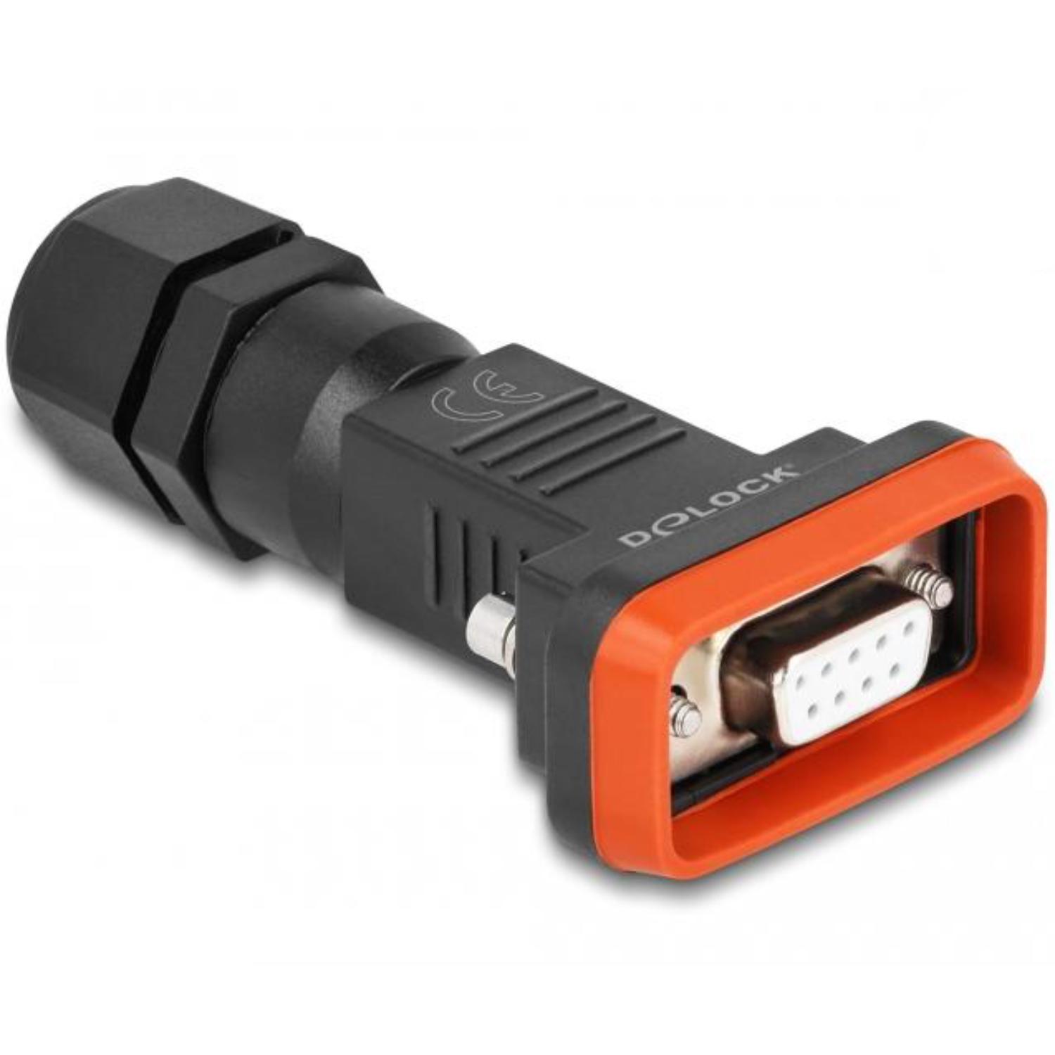 Delock D-Sub 9-polige Stekkerdoos met IP67 waterdichte behuizing - Delock