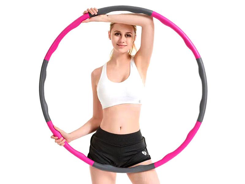 Hula Hoop en mousse 100cm, 1,2kg (Rose-Gris) - Kein Hersteller