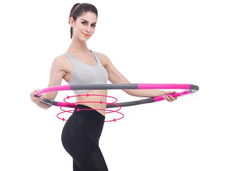 Hula Hoop en mousse 100cm, 1,2kg (Rose-Gris) - Kein Hersteller