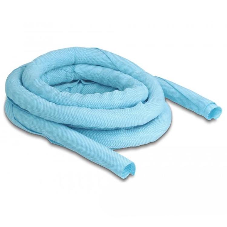 Delock Geweven hoes zelf sluitend, 2 m, 16 mm, blauw - Delock