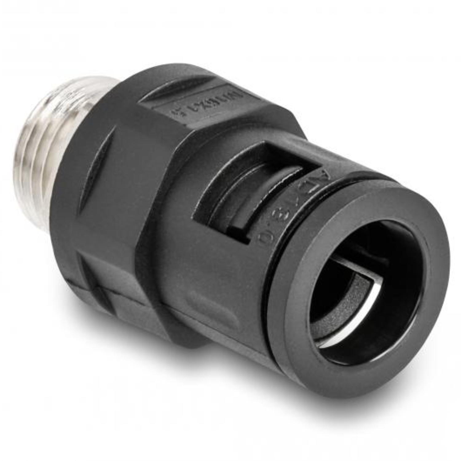 Delock Colliers de serrage avec filetage extérieur en laiton M16 noir 2 pièces - Delock
